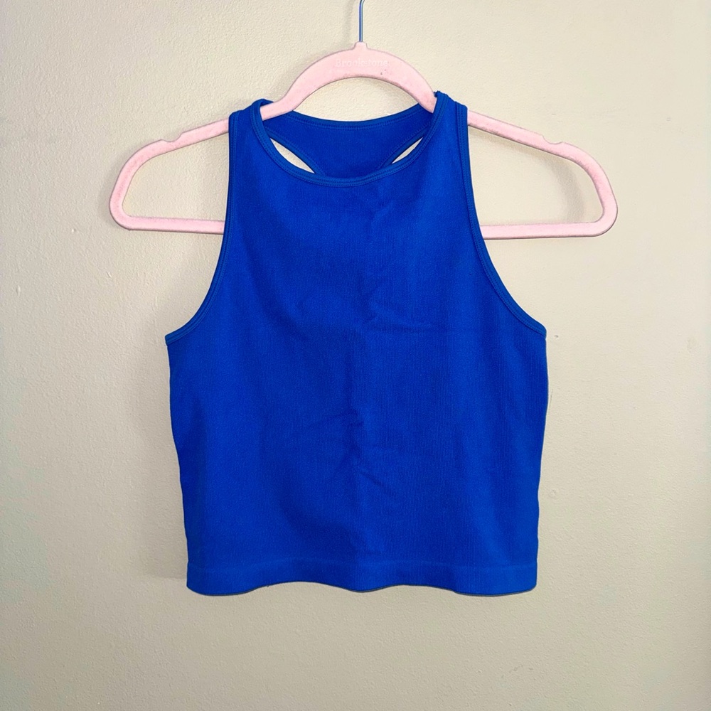 Aura, Royal blue seamless racer back top, size M/L